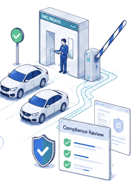 SAC Nexus automated compliance platform illustration